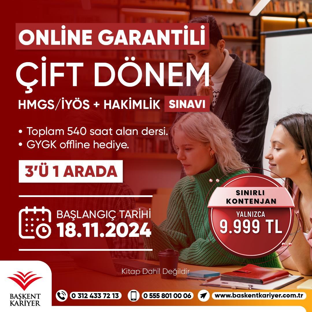 Online Garantili Çift Dönem HMGS/İYÖS + Hakimlik Sınavı Kursu (3’ü 1 Arada)