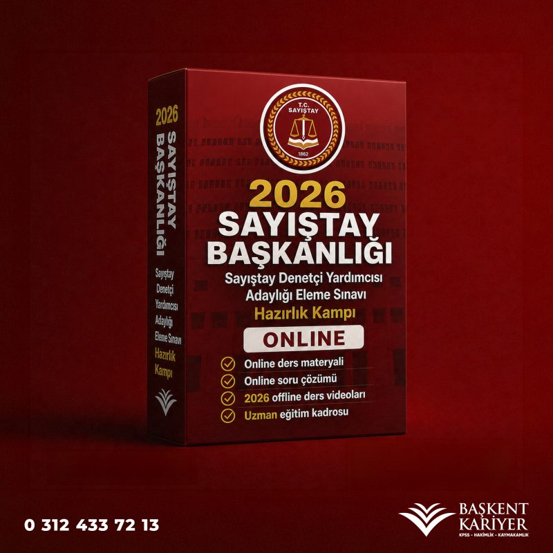 2026 Sayıştay Denetçi Yardımcısı Adaylığı Eleme Sınavı Hazırlık Kampı | Online Eğitim